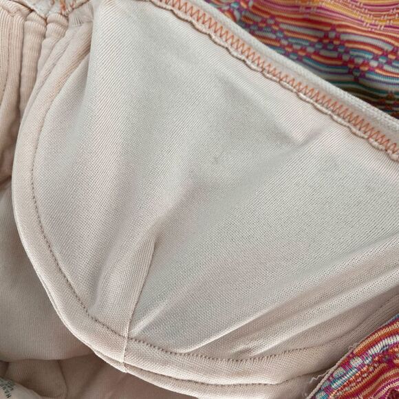 Shoshanna womens rainbow chevron preowned strapless one piece bathing suit Large - Picture 4 of 9